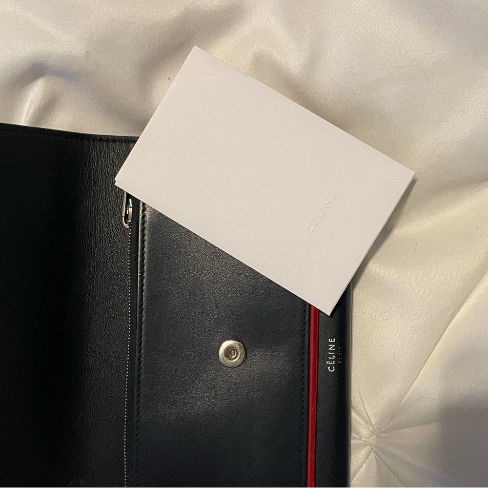 Celine Navy and Red Wallet - Picture 9 of 10